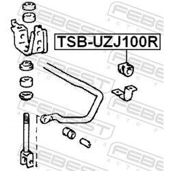 Uloženie priečneho stabilizátora FEBEST TSB-UZJ100R - obr. 1