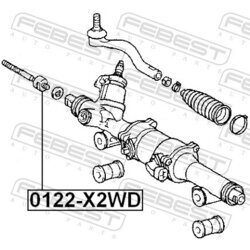 Axiálny čap tiahla riadenia FEBEST 0122-X2WD - obr. 1