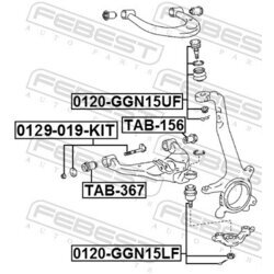 Skrutka pre nastavenie odklonu kolesa FEBEST 0129-019-KIT - obr. 1