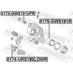 Piest brzdového strmeňa FEBEST 0176-GWS191R - obr. 1