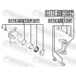 Sada držiakov brzd. strmeňov FEBEST 0177C-ZZE120FR - obr. 1