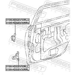 Záves dverí FEBEST 0199-HDGSV50RLL - obr. 1