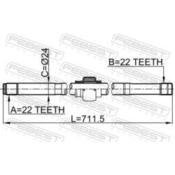 Hnací hriadeľ FEBEST 0212-B10MTRH - obr. 1