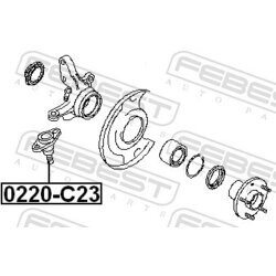 Zvislý/nosný čap FEBEST 0220-C23 - obr. 1