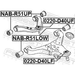 Zvislý/nosný čap FEBEST 0220-D40UF - obr. 1