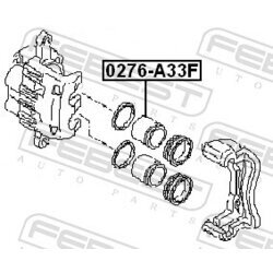 Piest brzdového strmeňa FEBEST 0276-A33F - obr. 1