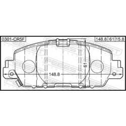 Sada brzdových platničiek kotúčovej brzdy FEBEST 0301-CR5F - obr. 1