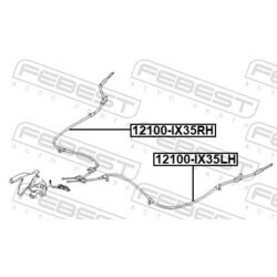 Ťažné lanko parkovacej brzdy FEBEST 12100-IX35LH - obr. 1