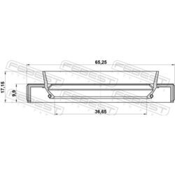 Radiálny tesniaci krúžok hnacieho hriadeľa FEBEST 95HBY-38651017C - obr. 1