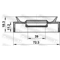 Radiálny tesniaci krúžok hnacieho hriadeľa FEBEST 95PAY-40721118X - obr. 1