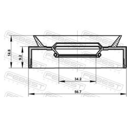 Radiálny tesniaci krúžok hnacieho hriadeľa FEBEST 95PBS-36560915C - obr. 1