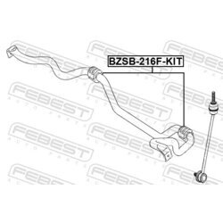 Uloženie priečneho stabilizátora FEBEST BZSB-216F-KIT - obr. 1