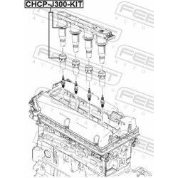 Pripájací konektor zapaľovacej cievky FEBEST CHCP-J300-KIT - obr. 1