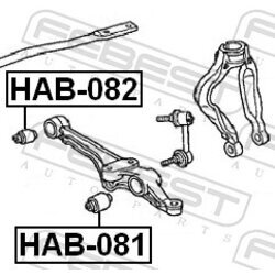 Uloženie riadenia FEBEST HAB-081 - obr. 1