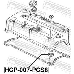 Tesniaci krúžok otvoru pre zap.sviečku FEBEST HCP-007-PCS8 - obr. 1