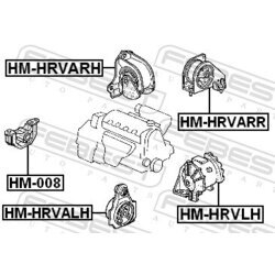 Uloženie motora FEBEST HM-HRVALH - obr. 1