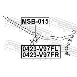 Uloženie priečneho stabilizátora FEBEST MSB-015 - obr. 1