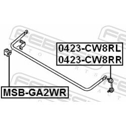 Uloženie priečneho stabilizátora FEBEST MSB-GA2WR - obr. 1