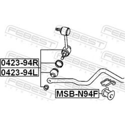 Uloženie priečneho stabilizátora FEBEST MSB-N94F - obr. 1