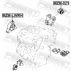 Uloženie motora FEBEST MZM-LWRH - obr. 1