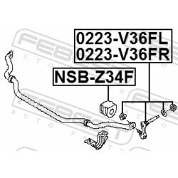 Uloženie priečneho stabilizátora FEBEST NSB-Z34F - obr. 1