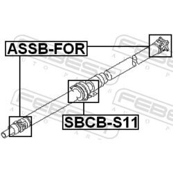 Stredové ložisko kĺbového hriadeľa FEBEST SBCB-S11 - obr. 1