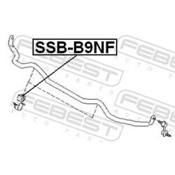 Uloženie priečneho stabilizátora FEBEST SSB-B9NF - obr. 1