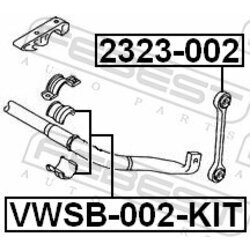 Uloženie priečneho stabilizátora FEBEST VWSB-002-KIT - obr. 1