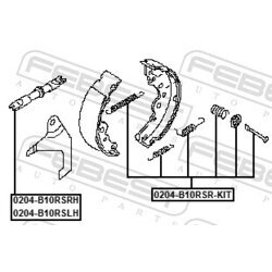 Sada príslušenstva čeľustí parkovacej brzdy FEBEST 0204-B10RSR-KIT - obr. 1