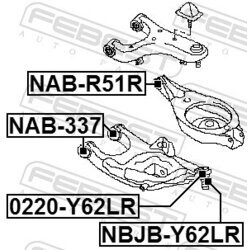 Zvislý/nosný čap FEBEST 0220-Y62LR - obr. 1