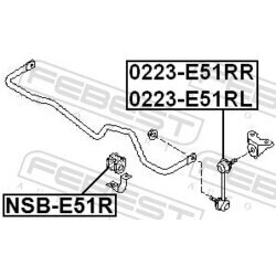 Tyč/Vzpera stabilizátora FEBEST 0223-E51RL - obr. 1