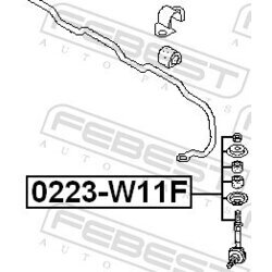 Tyč/Vzpera stabilizátora FEBEST 0223-W11F - obr. 1