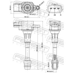 Zapaľovacia cievka FEBEST 02640-005 - obr. 1