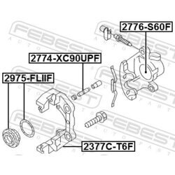 Sada držiakov brzd. strmeňov FEBEST 2377C-T6F - obr. 1