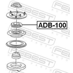 Valivé ložisko uloženia tlmiča FEBEST ADB-100 - obr. 1