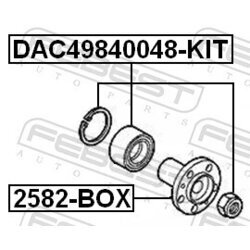 Ložisko kolesa - opravná sada FEBEST DAC49840048-KIT - obr. 1