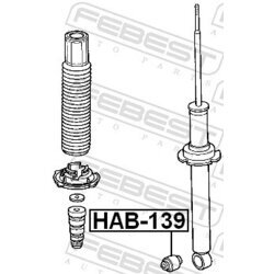 Puzdro, tlmič FEBEST HAB-139 - obr. 1