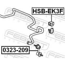 Uloženie priečneho stabilizátora FEBEST HSB-EK3F - obr. 1