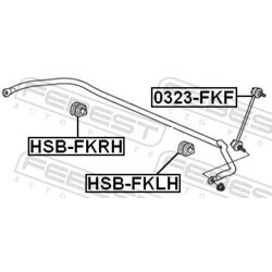 Uloženie priečneho stabilizátora FEBEST HSB-FKLH - obr. 1