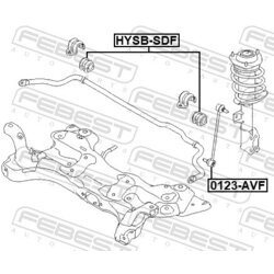 Uloženie priečneho stabilizátora FEBEST HYSB-SDF - obr. 1