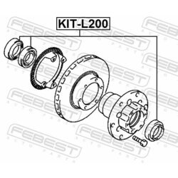 Ložisko kolesa - opravná sada FEBEST KIT-L200 - obr. 1