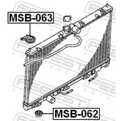 Uloženie chladiča FEBEST MSB-063 - obr. 1