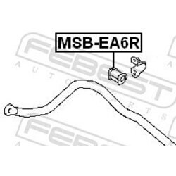 Uloženie priečneho stabilizátora FEBEST MSB-EA6R - obr. 1