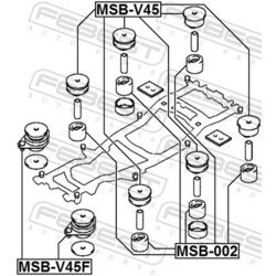 Uloženie, rám vozilda FEBEST MSB-V45F - obr. 1