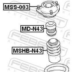 Ložisko pružnej vzpery FEBEST MSS-003 - obr. 1