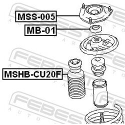 Ložisko pružnej vzpery FEBEST MSS-005 - obr. 1