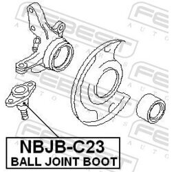 Súprava na opravu, zvislý/vodiaci kĺb FEBEST NBJB-C23 - obr. 1