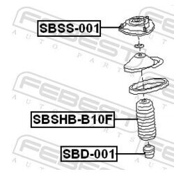 Ochranný kryt/manžeta tlmiča pérovania FEBEST SBSHB-B10F - obr. 1