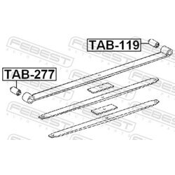 Ložiskové puzdro listovej pružiny FEBEST TAB-277 - obr. 1