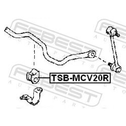 Uloženie priečneho stabilizátora FEBEST TSB-MCV20R - obr. 1